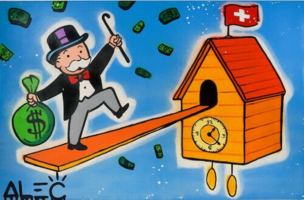 

alec monopoly swiss clock home decor handpainted &hd print oil paintings on canvas wall art pictures 200819