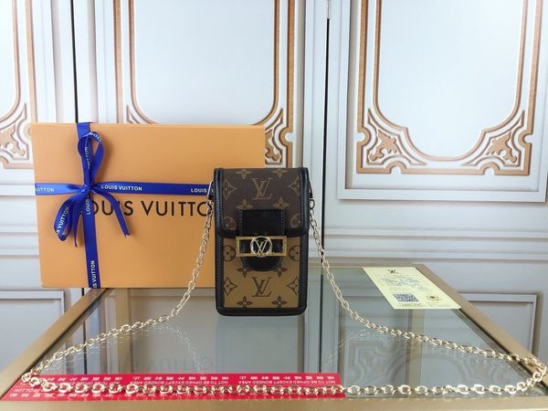 

trunk vertical chain bag handbag wallet backpack main card holder luggage bag lady handbag horsebit card holder m67874, Silver