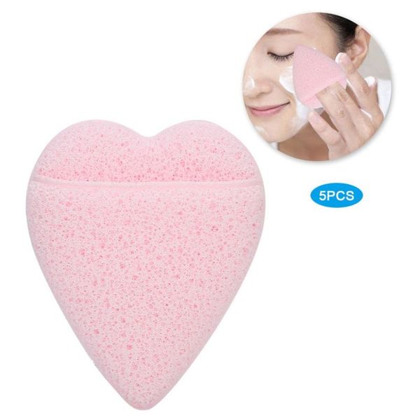 

sponges, applicators & cotton face cleaning sponge heart-shaped exfoliating makeup removal washing pads puff