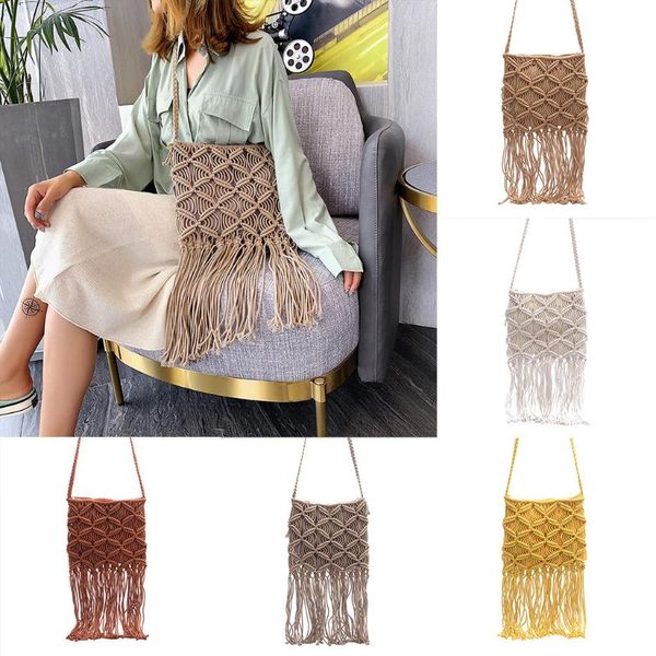 

crossbody bags for women 2020 simple wild shoulder bags for women fringe shoulder woven crossbody bag solid color fashion k722