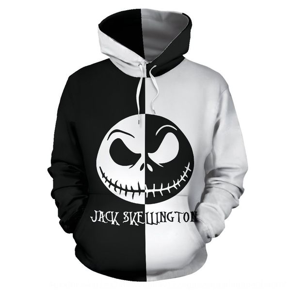 

u2qh4 new pullover christmas night animation soul 3d sweater cosplay animation 3d printing pullover sweater, Black