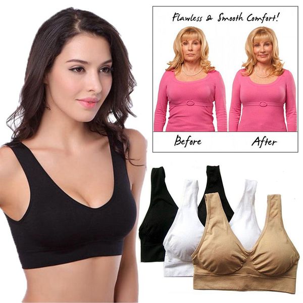 

3pcs sports bras for women running yoga wirefitness clothes backless als88, White;black
