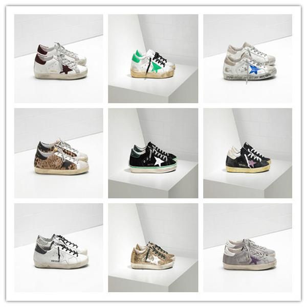 

ggdb italy deluxe brand golden sequin classic white do-old dirty shoes goose designer sneakers superstar man and women sport casual jqn, Black;red