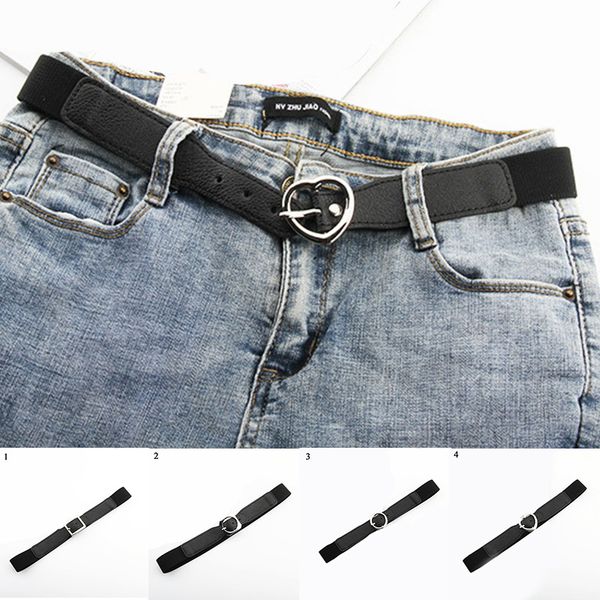 

knitted belt useful solid women wild jeans pants stretch waist strap elastic leisure multifunctional vintage waistband, Black;brown