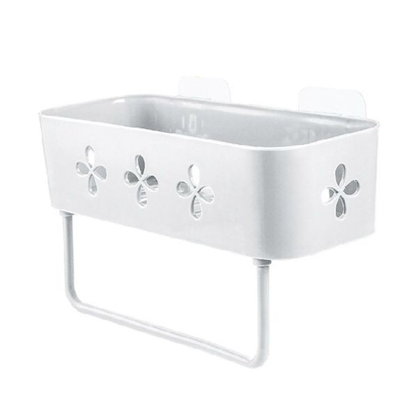 

storage wall mounted bathroom shelf kitchen punch traceless adhesive