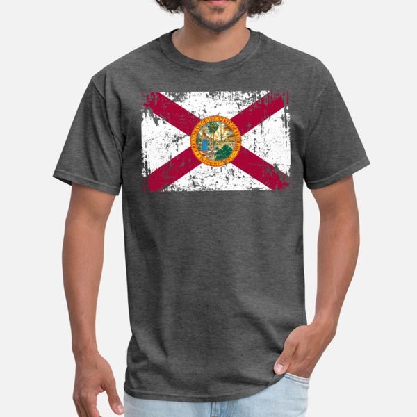 

florida flag vintage retro distressed t shirt men designs short sleeve s-3xl male interesting funny casual summer style family shirt