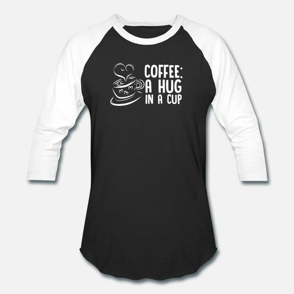 

coffee a hug in a cup funny latte addict gift t shirt men designing cotton round neck kawaii famous building summer slim shirt