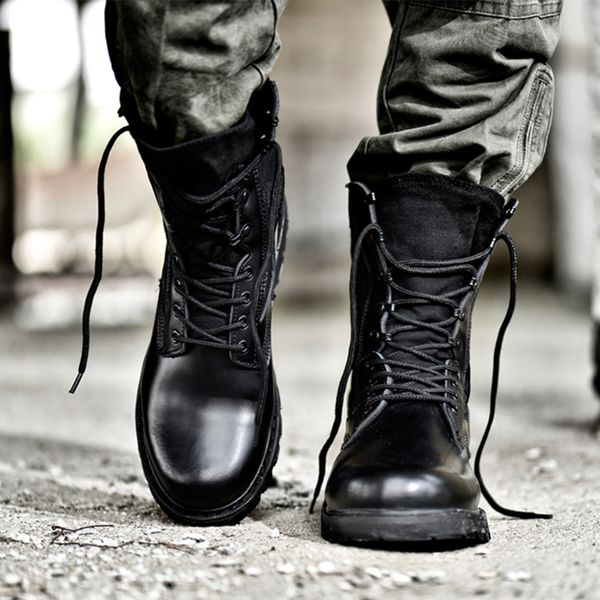 

cow leather men's desert boots boots tactical army climbing hiking cross-country camping