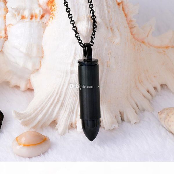 

ручных кремация ювелирных изделий pvd черной кремация урна ожерелье человек pet пепел мемориал ash keepsake похороны ларец ювелирных изделия, Silver