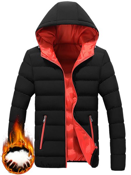 

new winter coat men's wear korean version of the trend leisure handsome cotton-padded jacket, Black