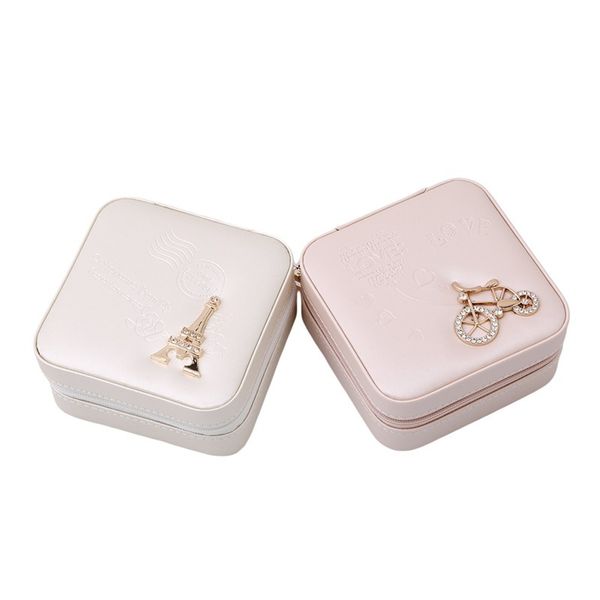

pu jewelry box ювелирные изделия путешествия чехол, Pink;blue
