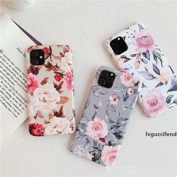 

flexible soft slim fit full-around protective cute phone case cover for iphone 11 pro max x xr xs max 8 7 6s 6 plus flower pattern cover