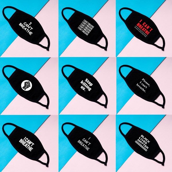 

9styles i can't breathe masks black lives matter face mask george floyd masks washable reusable face designer mask