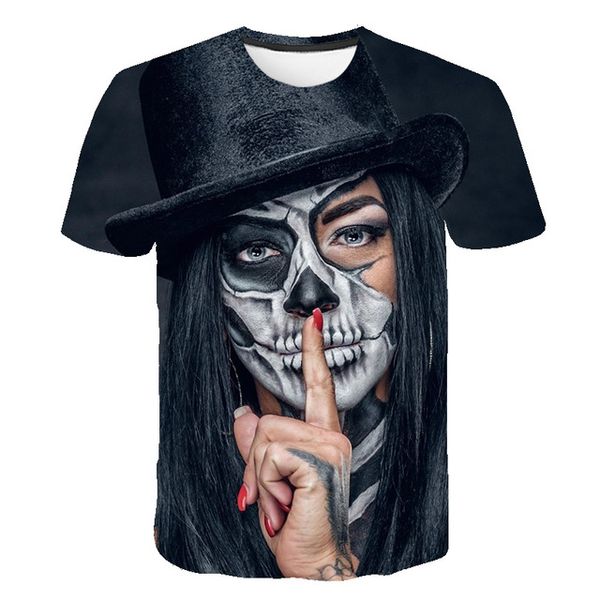 

colorful skull cosplay clown 3d print shirts comics hippie graphic men clothing