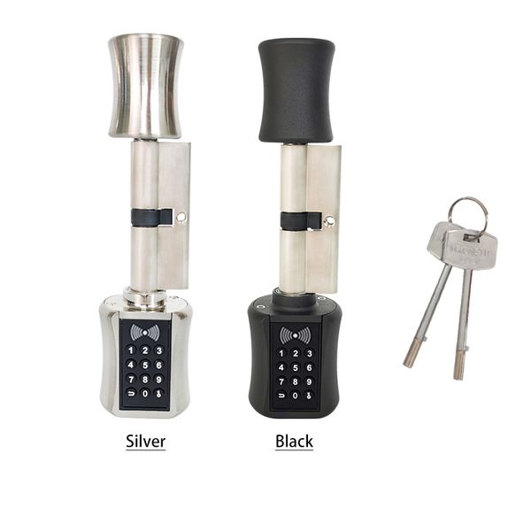 

smart cylinder lock european style electronic door lock digital keypad code rfid card keyless electric safe for home