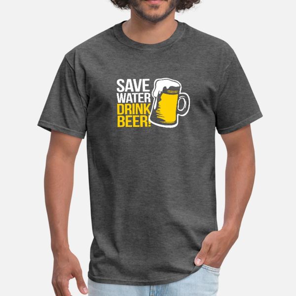 

save water drink beer t shirt men knitted tee shirt plus size 3xl normal sunlight comfortable spring family shirt