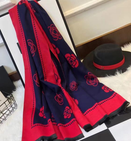 

new cashmere women winter double-sided classic camellia letter beast dancing girl lady female fashion wool warm tassel scarf shawl, Blue;gray