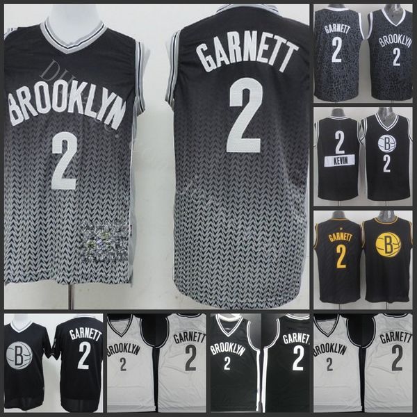 

brooklyn nets men #2 kevin garnett black nba swingman jersey