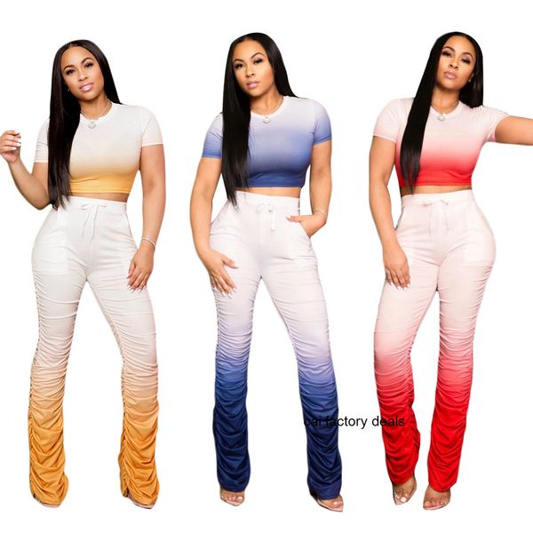 

j2215 women's short clothing suit color tie-dye trendy two-piece suits 3 colors, Gray