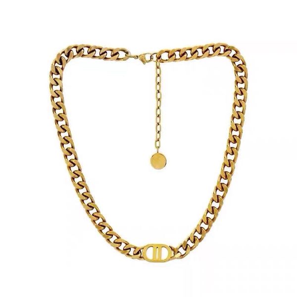 

2020 selling factory direct selling letter necklace designer gold silver personality short chain luxury exaggerated fashion necklace hol, Golden;silver