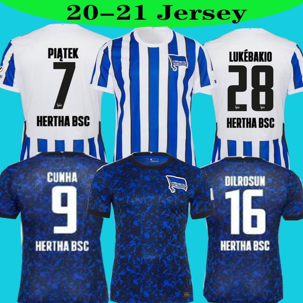 

20 21 hertha bsc soccer jersey piatek 2020 2021 darida cunha football shirt dilrosun berlin hertha lukebakio duda fuÃball-trikot, Black;yellow