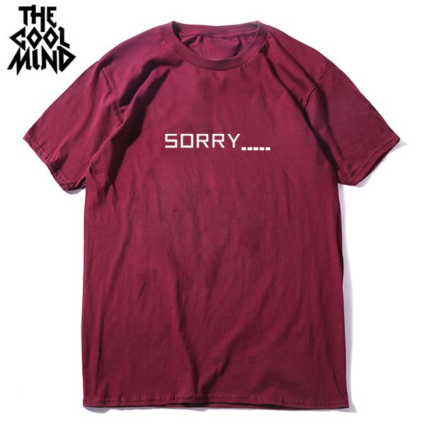 

coolmind 100% cotton short sleeve sorry funny men t shirt casual summer loose o-neck tshirt cool men t-shirt mens tee shirts