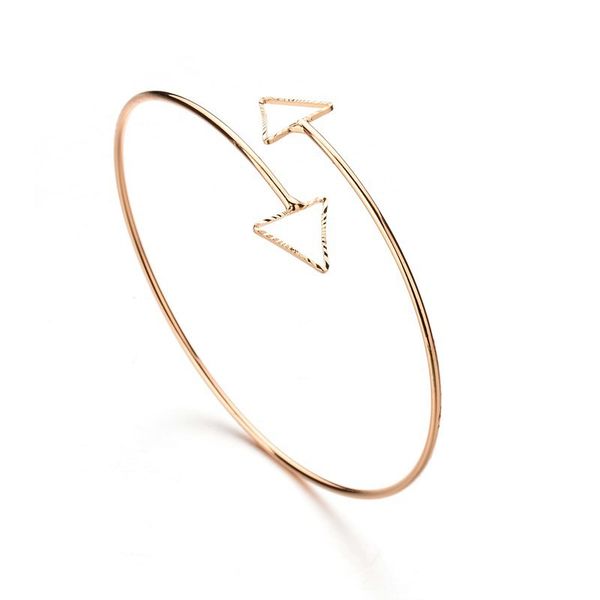 

viking bracelet armbanden voor vrouwen bangle europe and the jewelry ring hollow triangle arm minimalist fashion accessories, Black