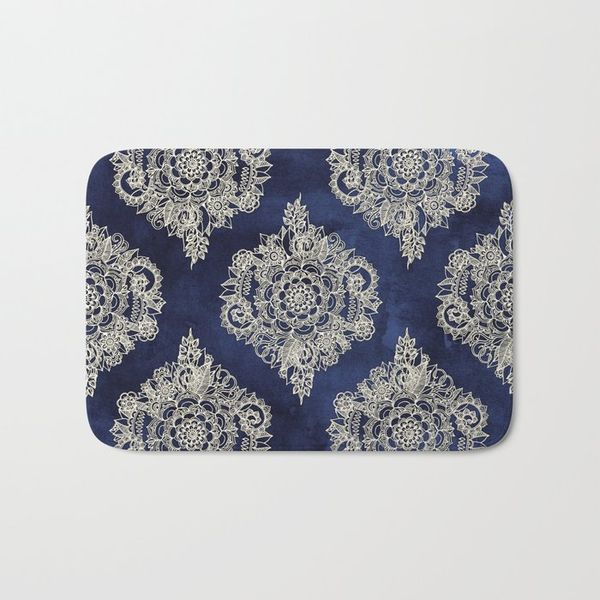 

bath mats bathroom rugs cream floral moroccan mat flannel absorbent non slip doormat entrance door room easter 40x60