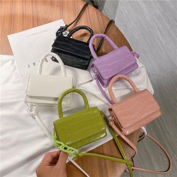 

super mini lipstick bags folds shoulder handle pu leather shoulder bags for women 2020 summer totes handbags crossbody bags
