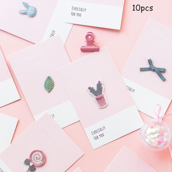 

10pcs creative small fresh card thanksgiving confession valentine's day flower card gift handmade
