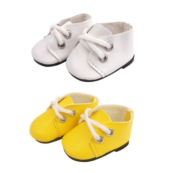 

2pairs of 14.5'' baby dolls flat sneaker canvas shoes for mellchan toy accs