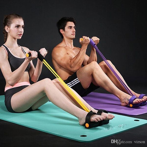 

педаль тросовых 4 tube диапазоны сопротивления sit-вверх expander резинки йоги пилатес тренировка фитнес gum тросовой