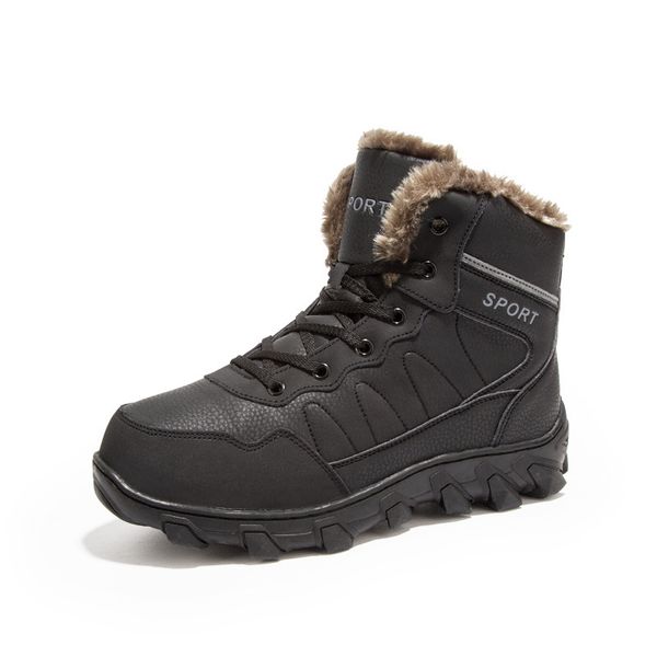 

outdoor autumn/winter men's footwear martin boots large-size plus velvet snow cotton boots high-gang men's shoes