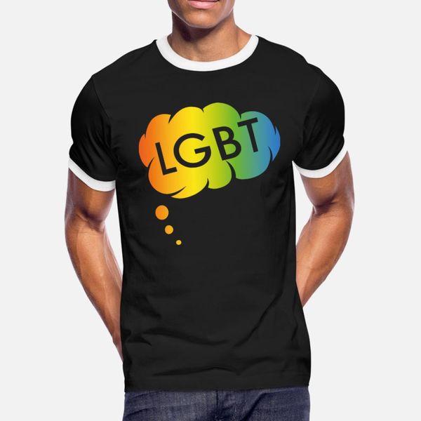

lgbt t shirt men printing cotton round collar fit funny summer family shirt