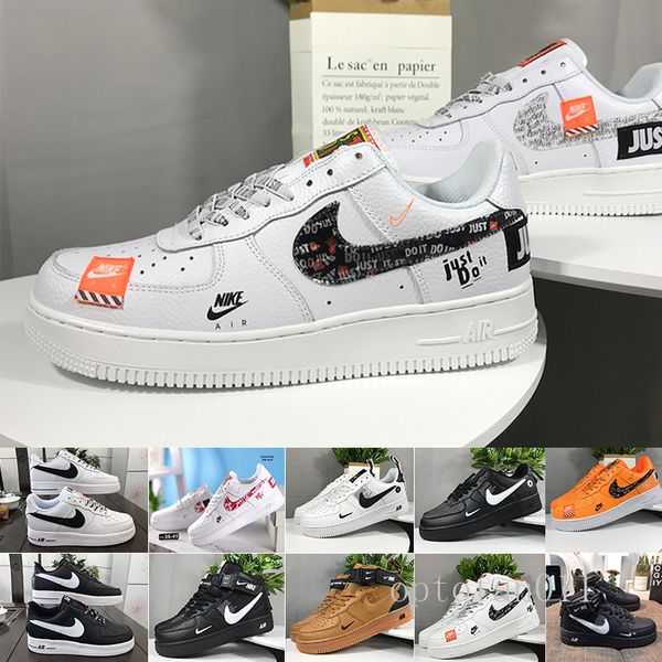 

sale 2019 new design forces men low skateboard shoes one 1 knit euro air high women all white black red casual shoes hyt2