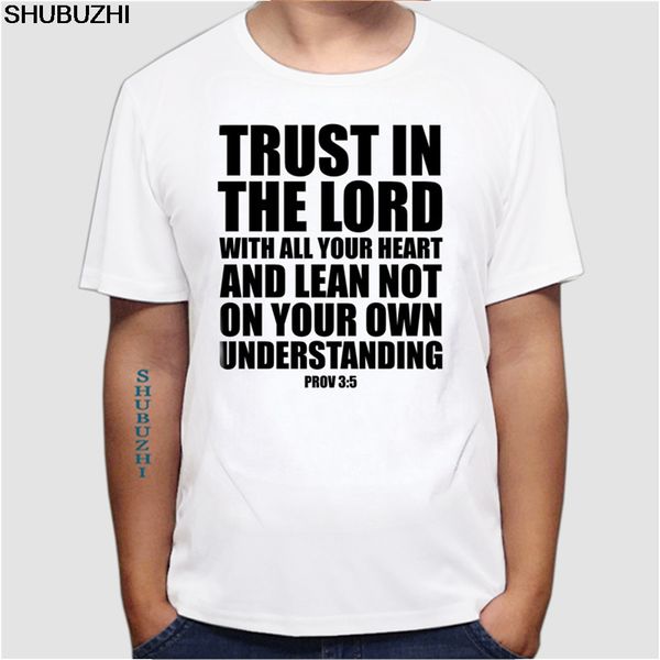 

trust in the lord christian t-shirt men's brand tees cotton jesus 100% cotton men t shirt cotton euro size