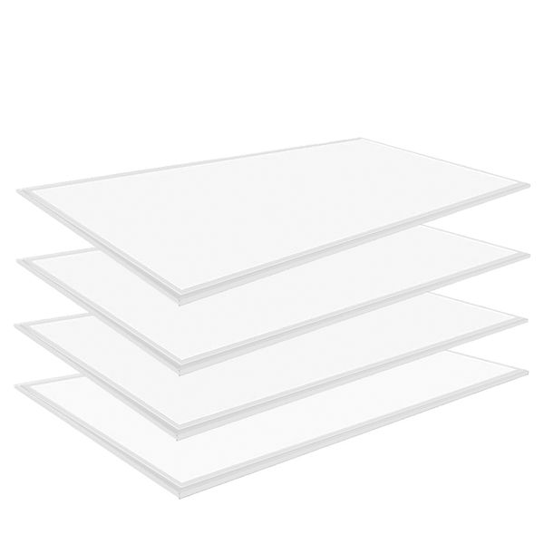 

2x4 led flat panel light, allsmartlife 4-pack 2x2ft led panel light dimmable 4000k bright white, 0-10v 40w(140w equivalent) - white frame