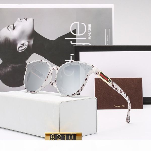 

8210 luxury sunglasses women designer charming square woman fashion glasses uv protection sunglasses with original box, White;black