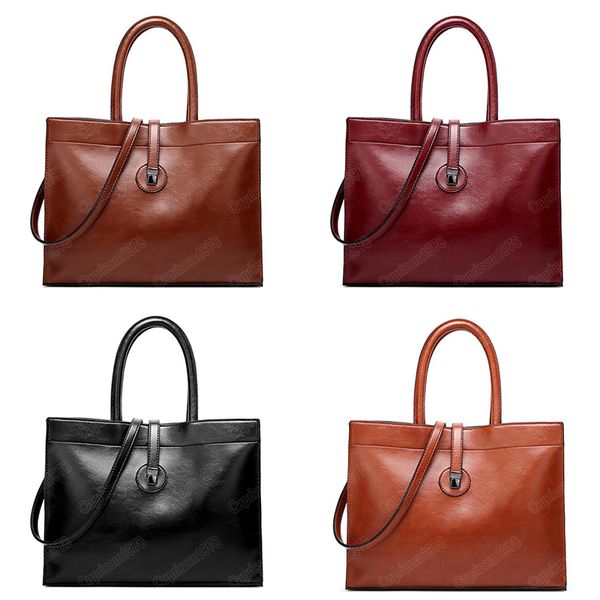 

womens handbag european and american style crossbody bag oil wax leather high capacity casual fashion bags 35cm*27cm*15cm capricorn1978