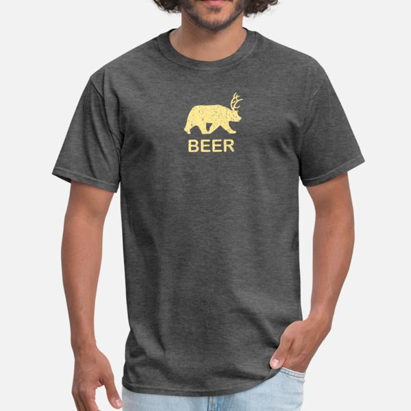 

funny gym shirt beer bear deer vintage t shirt men customize tee shirt euro size s-3xl solid color graphic funny casual summer style