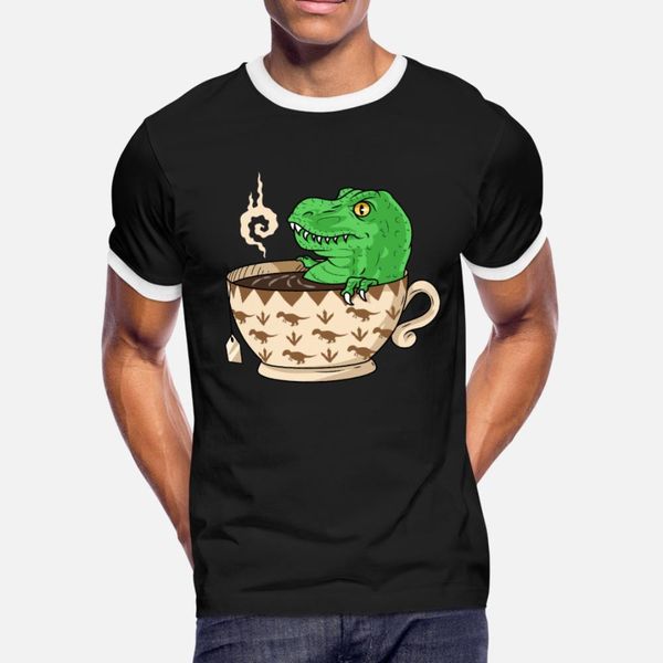 

t rex taking a bath in a tea tea rex t shirt men cute tee shirt crew neck letter cute breathable spring outfit shirt