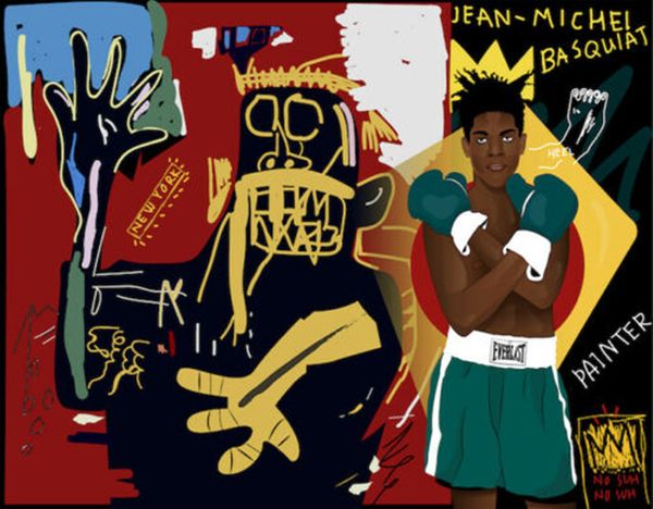 

jean michel basquiat wall art decor self portrait 4 wall decor handpainted &hd print oil painting on canvas wall art canvas pictures 200816