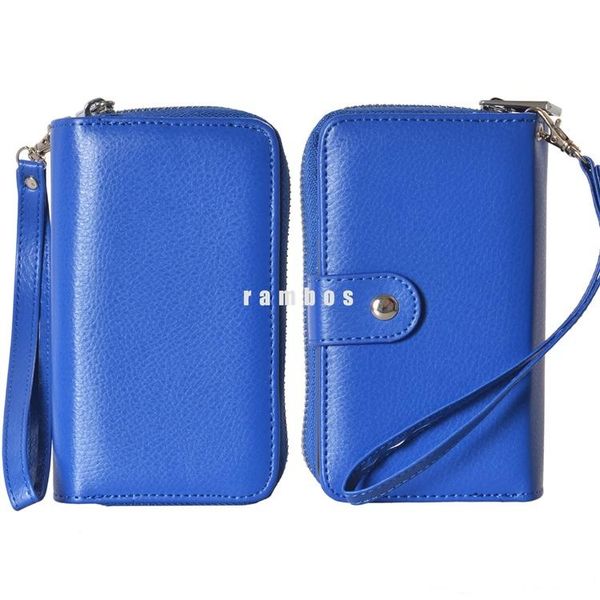 

red wallet long purse fashion zipper leather phone case cover with coin pouch purse for iphone 4 4s