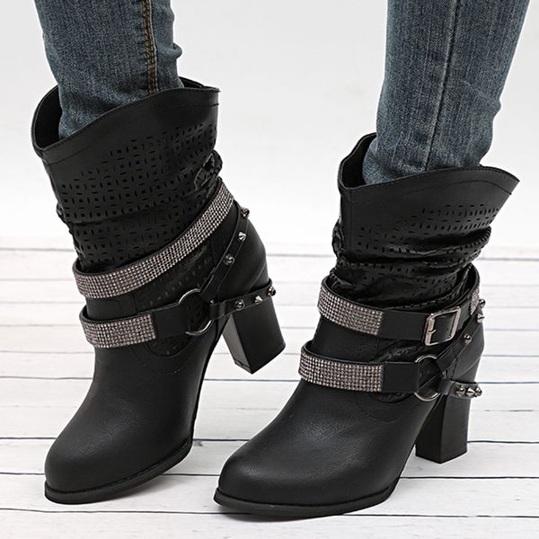 

boots 2021 spring and autumn women solid european ladies shoes suede leather fashion, Black