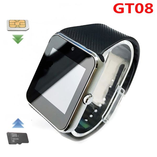 

gt08 bluetooth smart watch with sim card slot and nfc health watchs for android samsung smartphone bracelet smartwatch