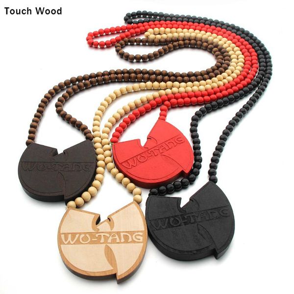 

carved wood pendant necklace / letter wotang / wholesale dropshipping, Silver