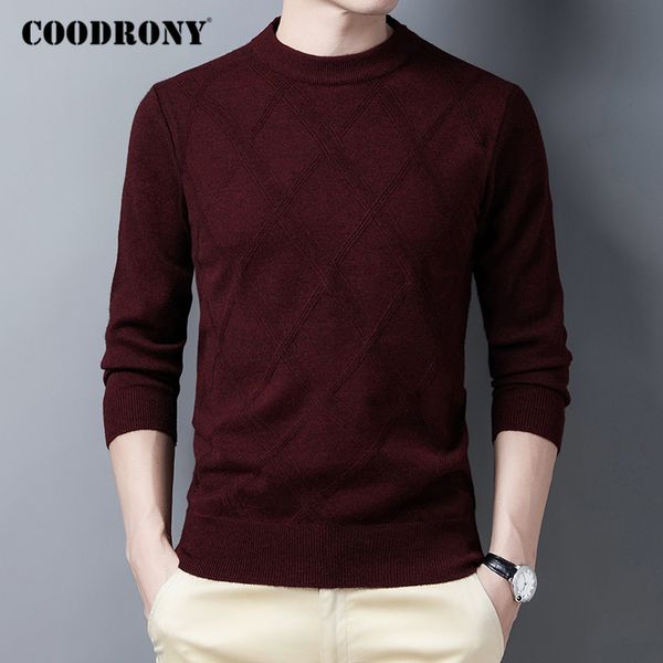 

coodrony brand streetwear fashion casual o-neck pullover thick warm autumn winter sweater men clothing jumper c1224, White;black