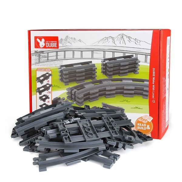 

32pcs children early educational toys creative large granule assembly building blocks train track intelligence gift for boys kids 02