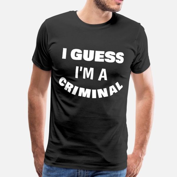 

я думаю, я преступник футболка мужчина сыпучего хлопок o-образный вырез одежда сыпучих casual summer normal