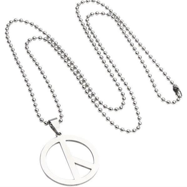 

korean style necklace star wearing choker peace logo pendant silver color jewelry